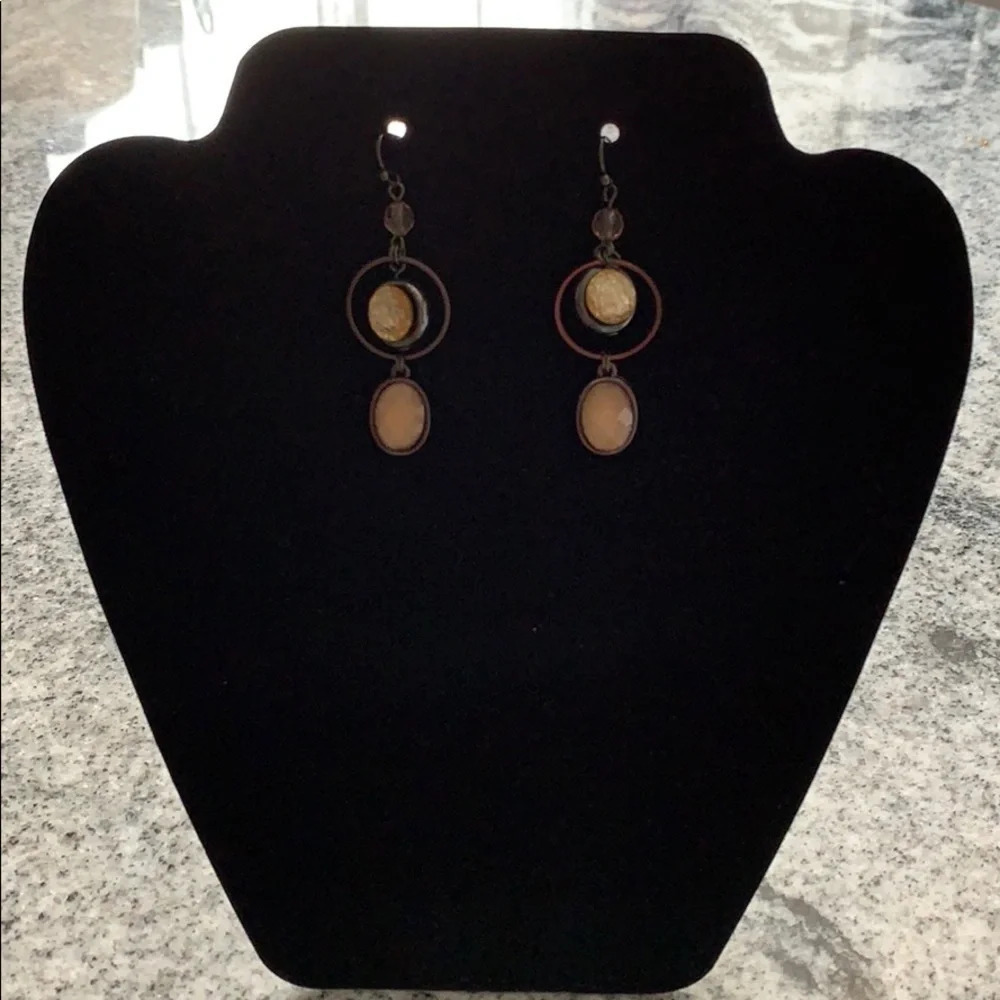Tan Drop Earrings